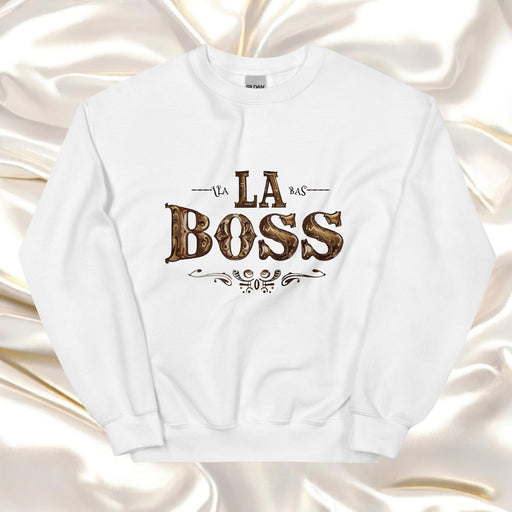 La Boss Exclusive Art Piece Home Office Work Mexican Spanish Pride Gift One-Of-A-Kind Unisex Sweatshirt | L23 Mexicada White / S