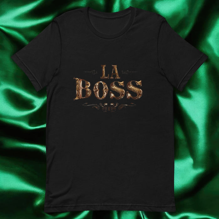 La Boss Exclusive Art Piece Home Office Work Mexican Spanish Pride Gift One-Of-A-Kind Unisex T-Shirt | L23 Mexicada Black / S