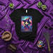 LA BRUJA Cute Chibi Witch Lotería Card 13 T-Shirt, Mystical Halloween Magic Design, Mexican Bingo Style Graphic Tee, Purple and Black Unisex Apparel, Kawaii Sorceress Costume Shirt Mexicada