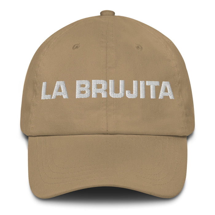 La Brujita The Little Witch/Wizard Mexican Spanish Pride Gift Regalo Dad Hat Mexicada Khaki