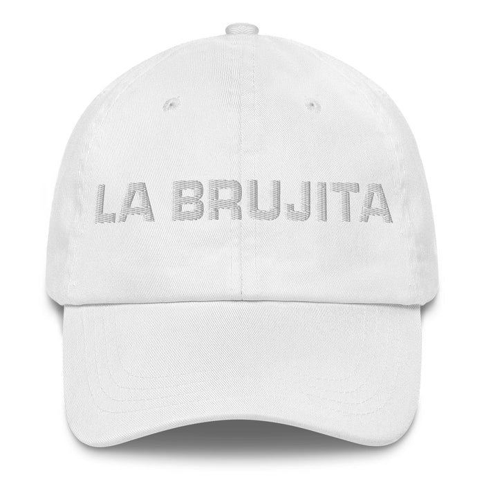 La Brujita The Little Witch/Wizard Mexican Spanish Pride Gift Regalo Dad Hat Mexicada White