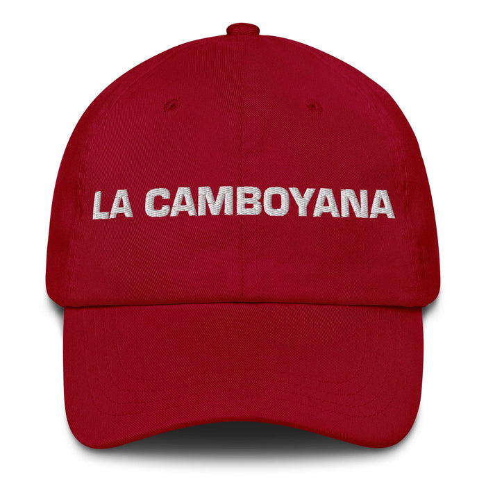 La Camboyana The Cambodian Mexican Spanish Pride Gift Regalo Dad Hat Mexicada Cranberry