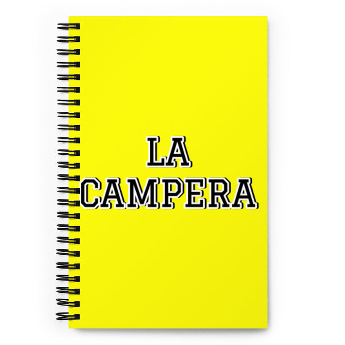 La Campera The Camper | Yellow Spiral Notebook, 140 Dotted Sheets | Funny Gift Idea Home Office Work | Mexican Spanish Pride Gift Mexicada