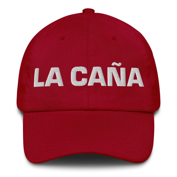 La Caña The Beer Lover Mexican Spanish Pride Gift Regalo Dad Hat Mexicada Cranberry