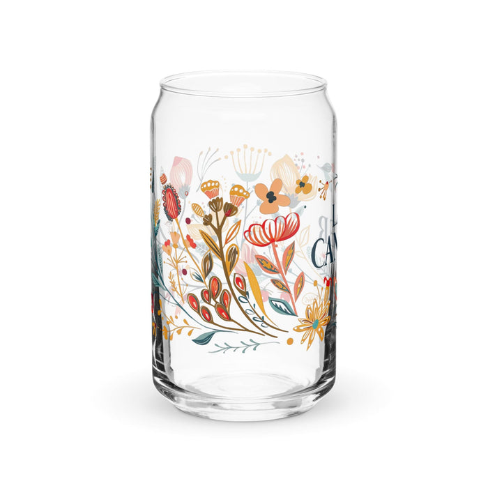 La Cáncer Exclusive Art Piece Can-Shaped Glass Home Office Work Mexican Spanish Pride Gift Cup One-Of-A-Kind Calligraphy Glass | L1 Mexicada