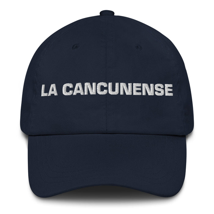 La Cancunense The Cancún Resident Mexican Spanish Pride Gift Regalo Dad Hat Mexicada Navy