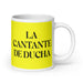 La Cantante De Ducha The Shower Singer Funny Home Office Work Coffee Mug Mexican Spanish Pride Gift White Glossy Cup Yellow Card Mug Mexicada 20 oz