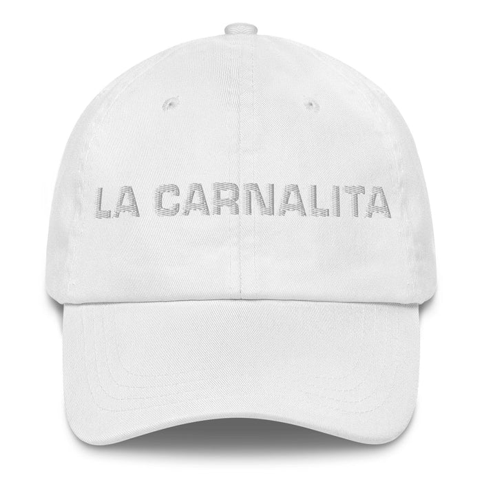 La Carnalita The Little Sibling (Buddy) Mexican Spanish Pride Gift Regalo Dad Hat Mexicada White