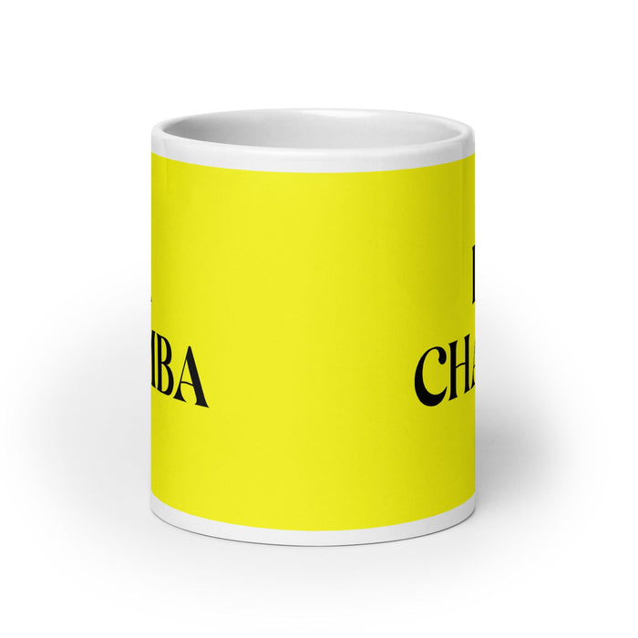 La Chamba The Worker Funny Home Office Work Coffee Mug Mexican Spanish Pride Gift White Glossy Cup Yellow Card Mug Mexicada