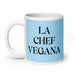 La Chef Vegana The Vegan Chef Funny Home Office Work Coffee Mug Mexican Spanish Pride Gift White Glossy Cup Sky Blue Card Mug Mexicada