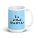 La Chica Maravilla The Wonder Woman / Man Funny Home Office Work Coffee Mug Mexican Spanish Pride Gift White Glossy Cup Sky Blue Card Mug Mexicada 15 oz