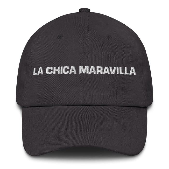 La Chica Maravilla The Wonder Woman / Man Mexican Spanish Pride Gift Regalo Dad Hat Mexicada Dark Grey