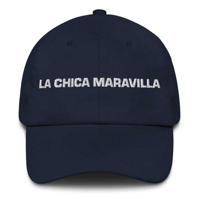 La Chica Maravilla The Wonder Woman / Man Mexican Spanish Pride Gift Regalo Dad Hat Mexicada Navy