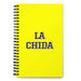 La Chida The Cool One | Yellow Spiral Notebook, 140 Dotted Sheets | Funny Gift Idea Home Office Work | Mexican Spanish Pride Gift Mexicada