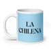 La Chilena The Chilean Funny Home Office Work Coffee Mug Mexican Spanish Pride Gift White Glossy Cup Sky Blue Card Mug Mexicada