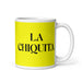 La Chiquita The Little One Funny Home Office Work Coffee Mug Mexican Spanish Pride Gift White Glossy Cup Yellow Card Mug Mexicada 11 oz