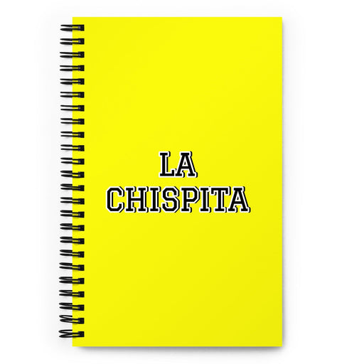 La Chispita The Little Spark | Yellow Spiral Notebook, 140 Dotted Sheets | Funny Gift Idea Home Office Work | Mexican Spanish Pride Gift Mexicada