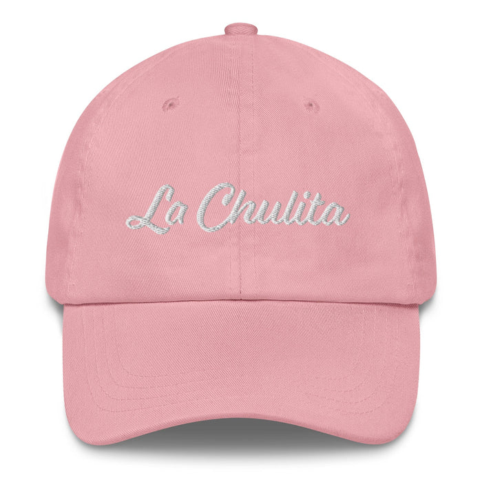 La Chulita Embroidered Dad Hat | Cute Girl, Charming, Sweet, Playful, Bright | L5 Mexicada Pink