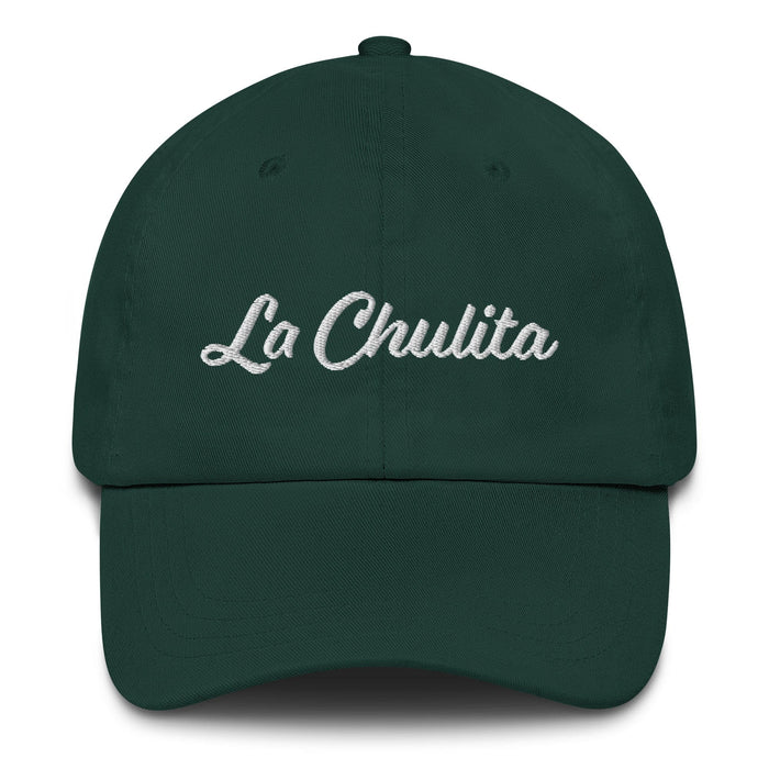 La Chulita Embroidered Dad Hat | Cute Girl, Charming, Sweet, Playful, Bright | L5 Mexicada Spruce