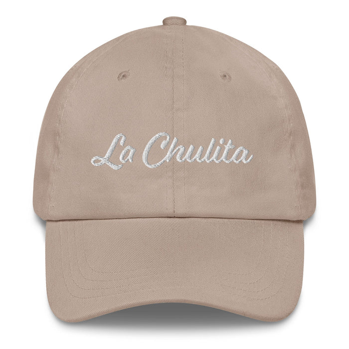 La Chulita Embroidered Dad Hat | Cute Girl, Charming, Sweet, Playful, Bright | L5 Mexicada Stone