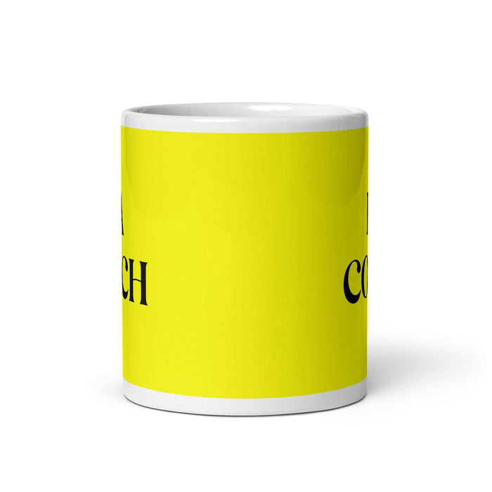 La Coach The Life Coach Funny Home Office Work Coffee Mug Mexican Spanish Pride Gift White Glossy Cup Yellow Card Mug Mexicada