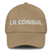 La Cónsul The Consul Mexican Spanish Pride Gift Regalo Dad Hat Mexicada Khaki