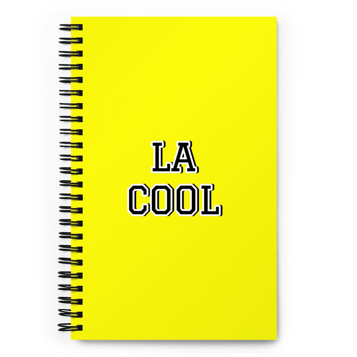 La Cool The Cool One | Yellow Spiral Notebook, 140 Dotted Sheets | Funny Gift Idea Home Office Work | Mexican Spanish Pride Gift Mexicada