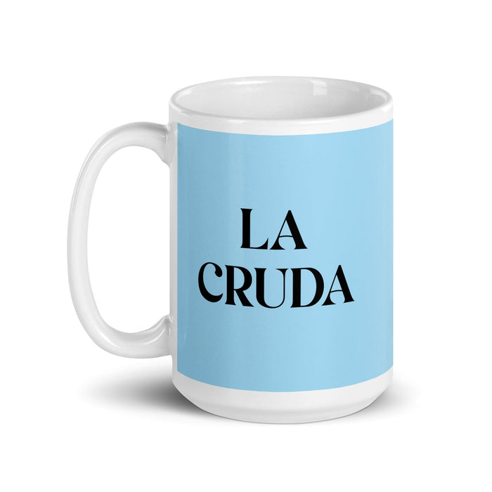 La Cruda The Hungover Funny Home Office Work Coffee Mug Mexican Spanish Pride Gift White Glossy Cup Sky Blue Card Mug Mexicada