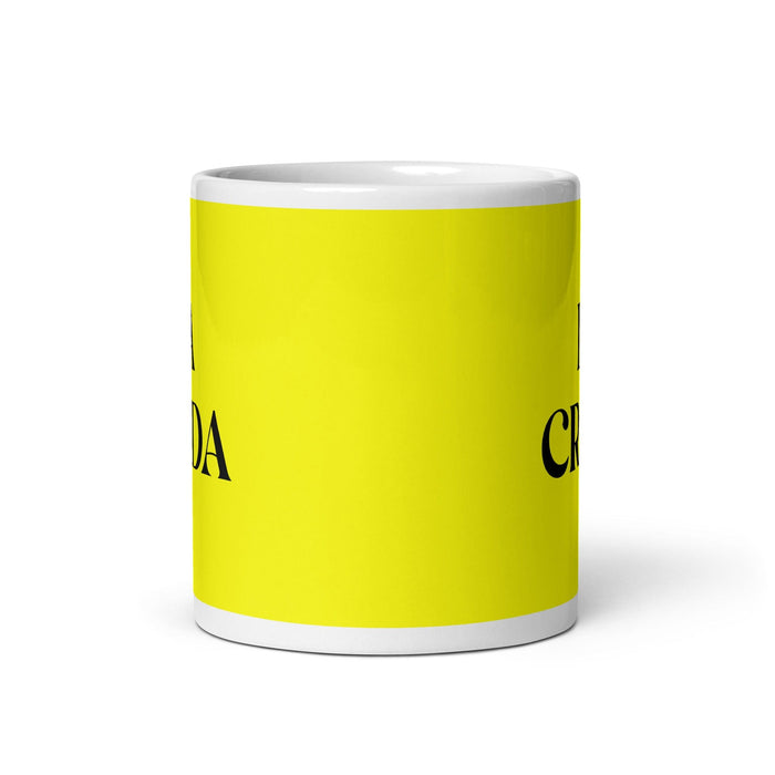 La Cruda The Hungover Funny Home Office Work Coffee Mug Mexican Spanish Pride Gift White Glossy Cup Yellow Card Mug Mexicada