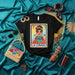 LA CUBANA Loteria Card T-Shirt: Cuban Girl with Coffee Latina Heritage Tee, Cute Traditional Art Print, Unisex Hispanic Culture Gift Shirt Mexicada