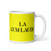 La Cum Laude The Cum Laude Funny Home Office Work Coffee Mug Mexican Spanish Pride Gift White Glossy Cup Yellow Card Mug Mexicada 11 oz