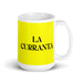 La Curranta The Hard Worker Funny Home Office Work Coffee Mug Mexican Spanish Pride Gift White Glossy Cup Yellow Card Mug Mexicada 15 oz