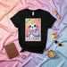 LA CURSI Sloth Lotería Card T-Shirt, Cute Kawaii Sloth Holding Coffee Mug, Unisex Black Graphic Tee, Funny Mexican Bingo Style Design Gift Mexicada