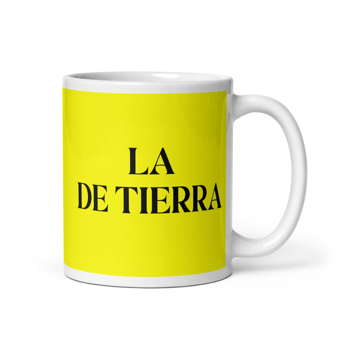 La De Tierra The Earth Sign Funny Home Office Work Coffee Mug Mexican Spanish Pride Gift White Glossy Cup Yellow Card Mug Mexicada 11 oz