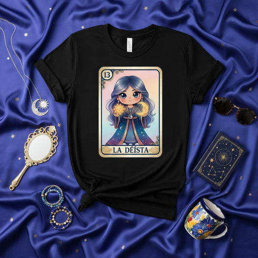 LA DEÍSTA La Lotería Card 13 Unisex T-Shirt - Cute Celestial Goddess Tarot Mystic Fortune Teller Tee Shirt Gift for Women & Girls Mexicada