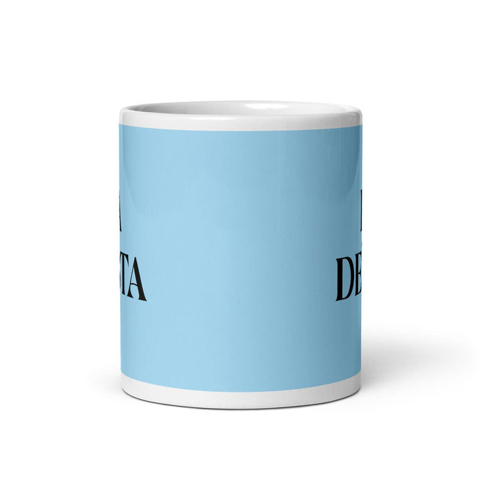 La Deísta The Deist Funny Home Office Work Coffee Mug Mexican Spanish Pride Gift White Glossy Cup Sky Blue Card Mug Mexicada