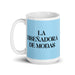 La Diseñadora De Modas The Fashion Designer Funny Home Office Work Coffee Mug Mexican Spanish Pride Gift White Glossy Cup Sky Blue Card Mug Mexicada