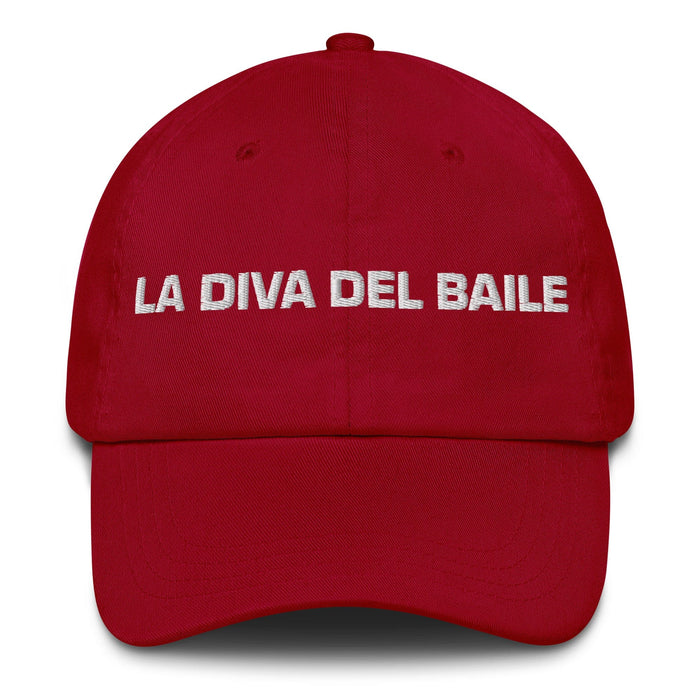 La Diva Del Baile The Dance Diva Mexican Spanish Pride Gift Regalo Dad Hat Mexicada Cranberry