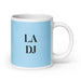 La Dj The Dj Funny Home Office Work Coffee Mug Mexican Spanish Pride Gift White Glossy Cup Sky Blue Card Mug Mexicada 20 oz