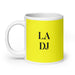 La Dj The Dj Funny Home Office Work Coffee Mug Mexican Spanish Pride Gift White Glossy Cup Yellow Card Mug Mexicada