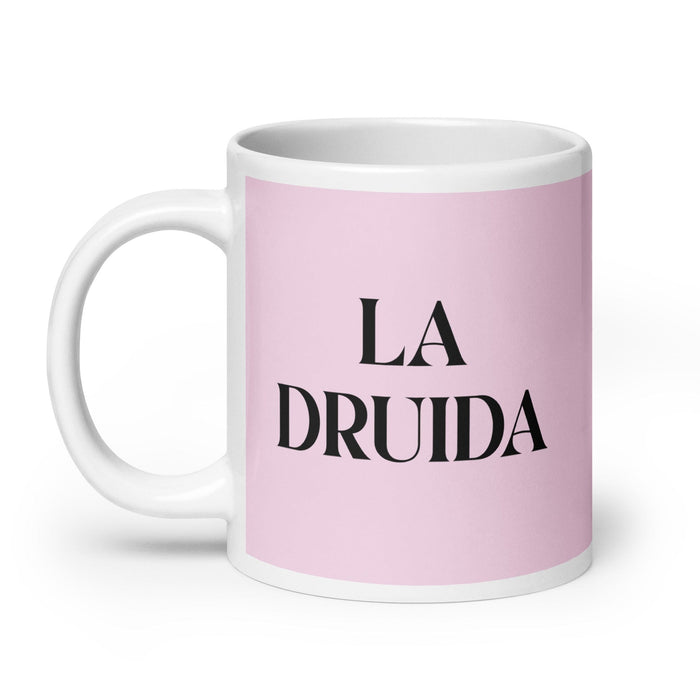 La Druida The Druid Funny Home Office Work Coffee Mug Mexican Spanish Pride Gift White Glossy Cup Light Pink Card Mug Mexicada