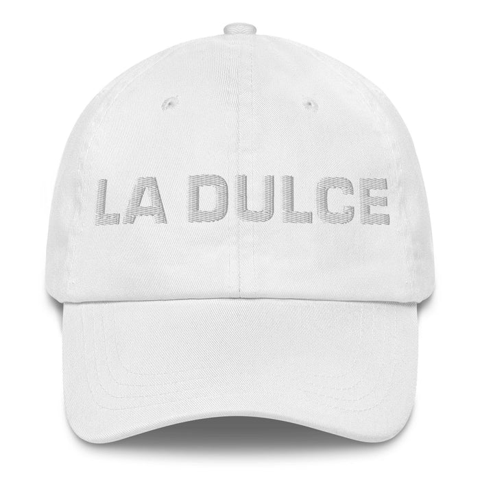 La Dulce The Sweet One Mexican Spanish Pride Gift Regalo Dad Hat Mexicada White