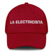 La Electricista The Electrician Mexican Spanish Pride Gift Regalo Dad Hat Mexicada Cranberry