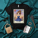 LA ENFJ Loteria Card T-Shirt, Cute Cartoon Woman with Children, Stars Dress, Empath Personality Type Graphic Tee, Myers-Briggs Gift Idea, Unisex Black Shirt Mexicada