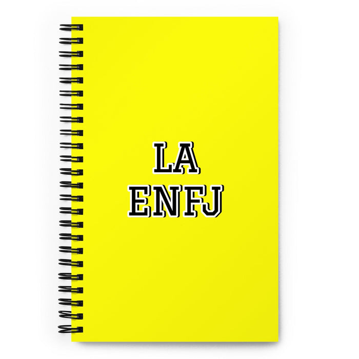 La Enfj The Protagonist | Yellow Spiral Notebook, 140 Dotted Sheets | Funny Gift Idea Home Office Work | Mexican Spanish Pride Gift Mexicada