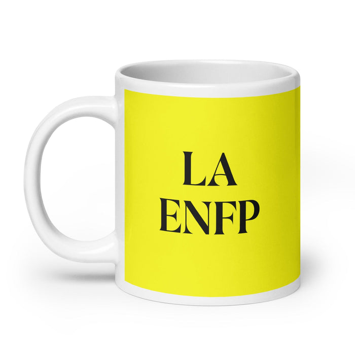 La ENFP The Campaigner MBTI Personality Funny Home Office Work Coffee Mug Mexican Spanish Pride Gift White Glossy Cup Yellow Card Mug Mexicada