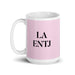 La ENTJ The Commander MBTI Personality Funny Home Office Work Coffee Mug Mexican Spanish Pride Gift White Glossy Cup Light Pink Card Mug Mexicada