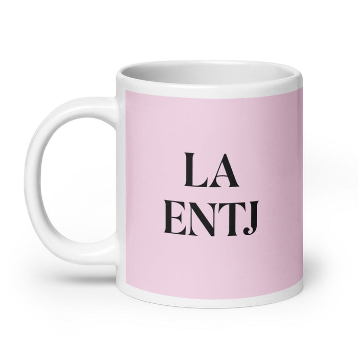 La ENTJ The Commander MBTI Personality Funny Home Office Work Coffee Mug Mexican Spanish Pride Gift White Glossy Cup Light Pink Card Mug Mexicada