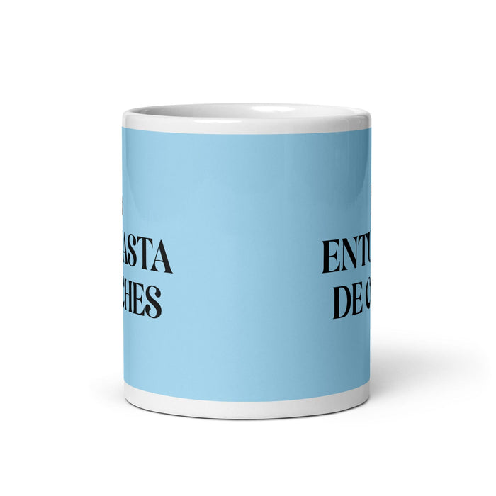 La Entusiasta De Coches The Car Enthusiast Funny Home Office Work Coffee Mug Mexican Spanish Pride Gift White Glossy Cup Sky Blue Card Mug Mexicada