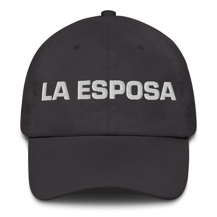 La Esposa The Wife / The Husband Mexican Spanish Pride Gift Regalo Dad Hat Mexicada Dark Grey